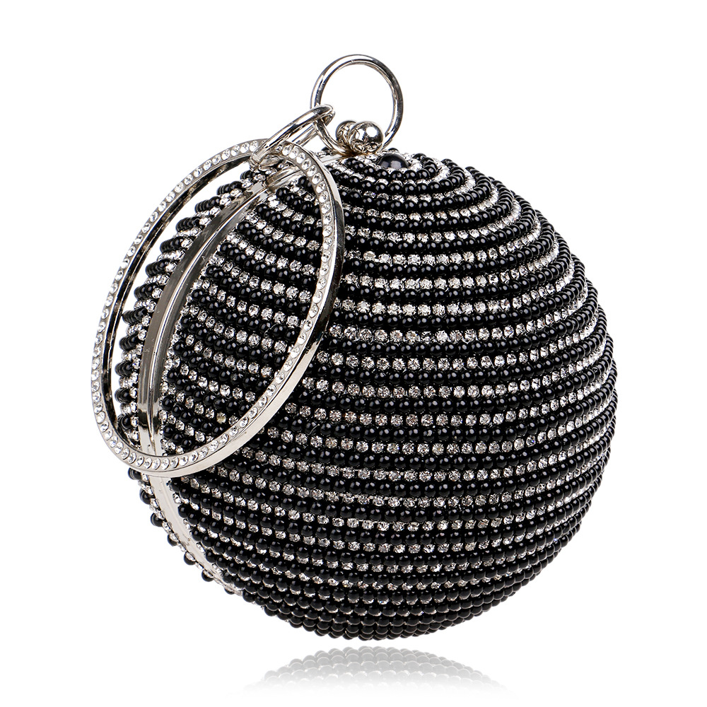 Fashion Trendy Women’s Handbags Spherical Banquet Bags Wear Pearl Bags Wholesale Nihaojewelry display picture 14