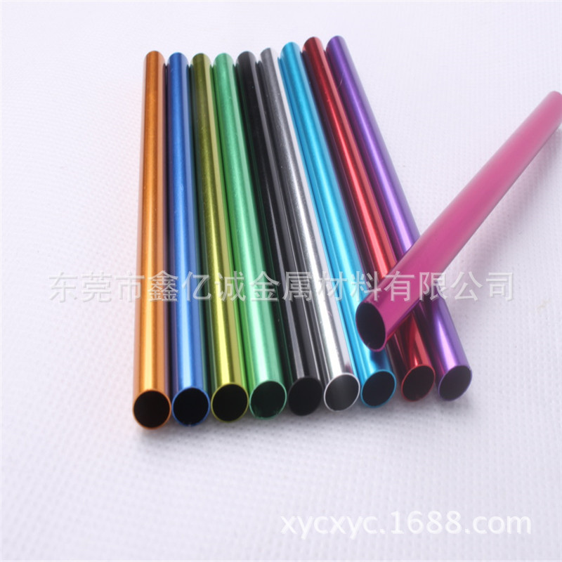 直销6063 6061 2A12阳极氧化铝管 铝方管抛光氧化 彩色铝管加工