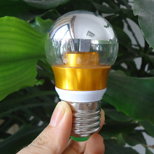 E27大螺口 魔豆灯专用G45 3W 4W 金色 半电镀银光面LED球泡灯