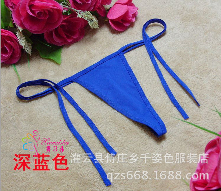 Low-Rise Transparent Thong Panties for Women, Stretch Polyester-Spandex, One Size Pink — detail image 15
