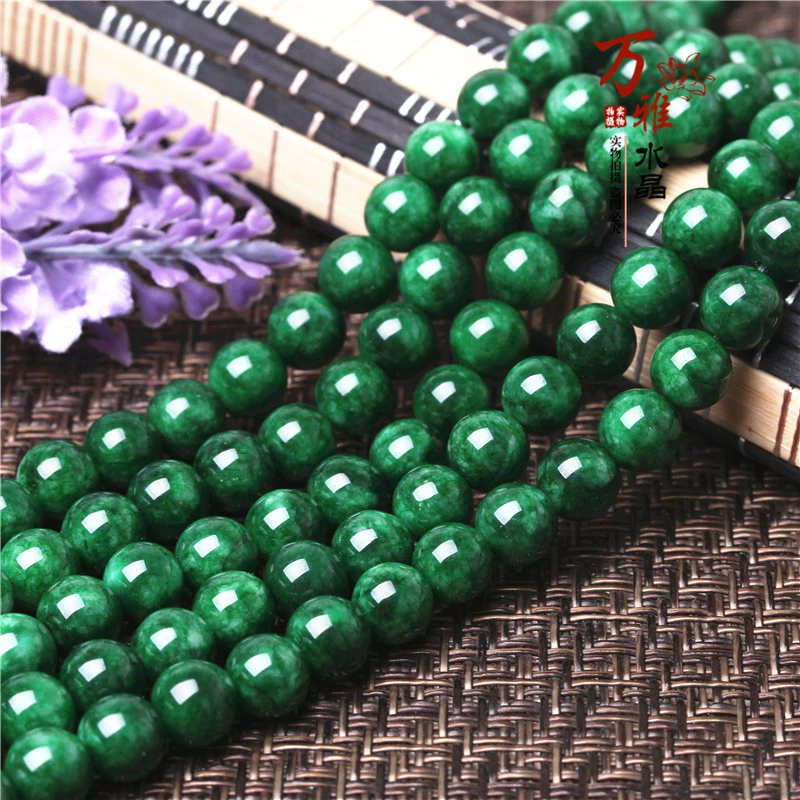 Wanya Crystal Dry Qing Tielong Зеленый Зеленый Зеленый Чалсцедс DIY ювелирные аксессуары Tielong Qing полунаборы