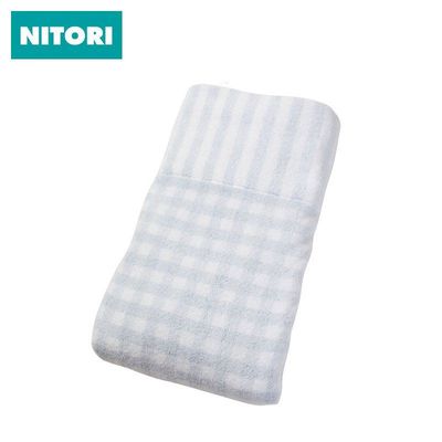 外貿日本尾單N家純棉色織無撚紗格子學生雙人毛巾被 空調毯