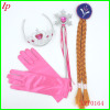 Gloves, set, magic wand for princess with pigtail, “Frozen”, princess Elsa, 4 piece set