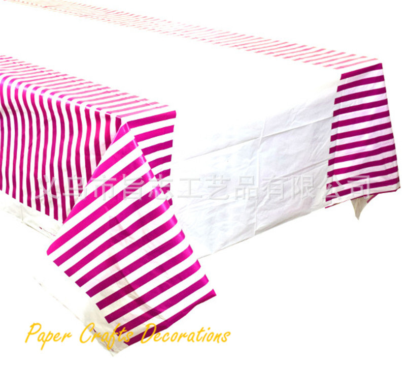 plum-striped-plastic-tableclot