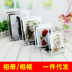 喆宇相冊相框批發水晶玻璃相框擺台7寸6證書A4創意照片框相架影集