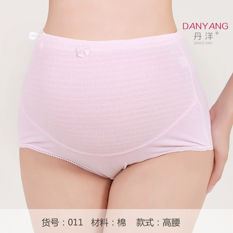 Pants, cotton trousers for pregnant with belly support, high waist