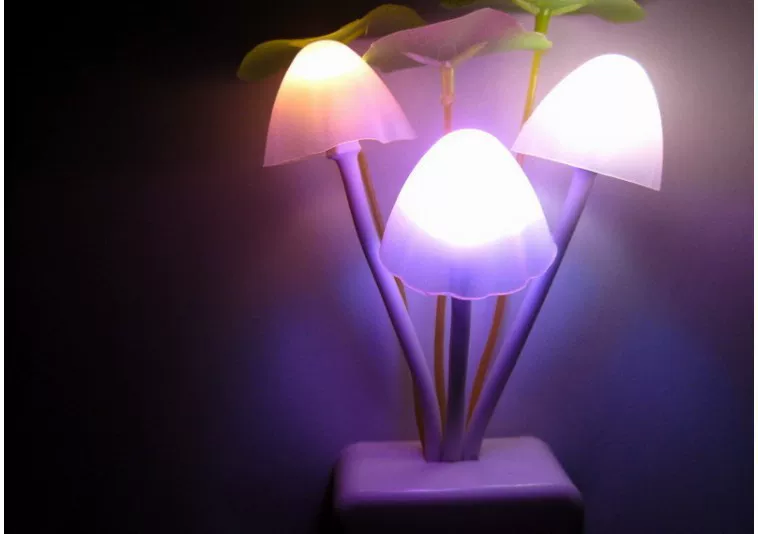 Mushroom lamp light sensor night light