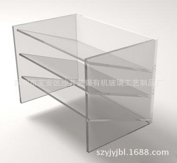 厂家批发收纳架资料架有机玻璃文件架书架亚克力收纳柜书架置物架