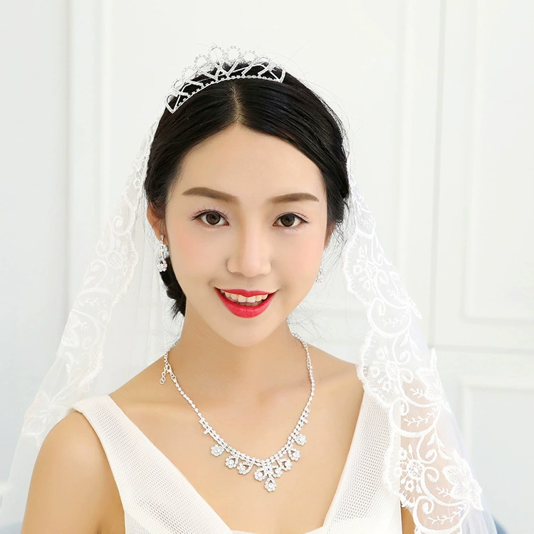 Necklace for bride, earrings, set, accessory, 3 piece set