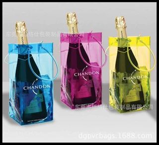 塑料透明PVC红酒袋现货冰袋透明PVC手提礼品袋加厚现货