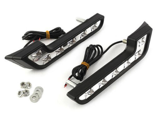 亮白直流12V 6 LED日间灯DRL汽车天开雾灯行驶|ms