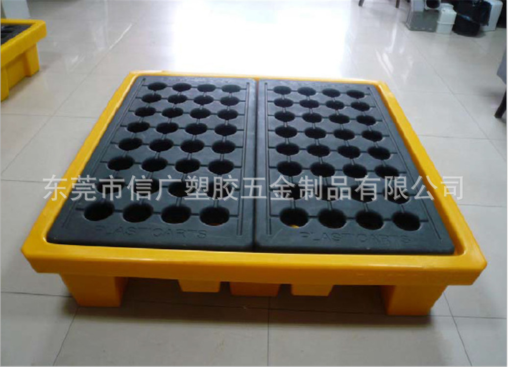 塑胶渗漏托盘 耐酸碱二次容器 抗腐蚀防泄漏托盘 化学品盛漏卡板