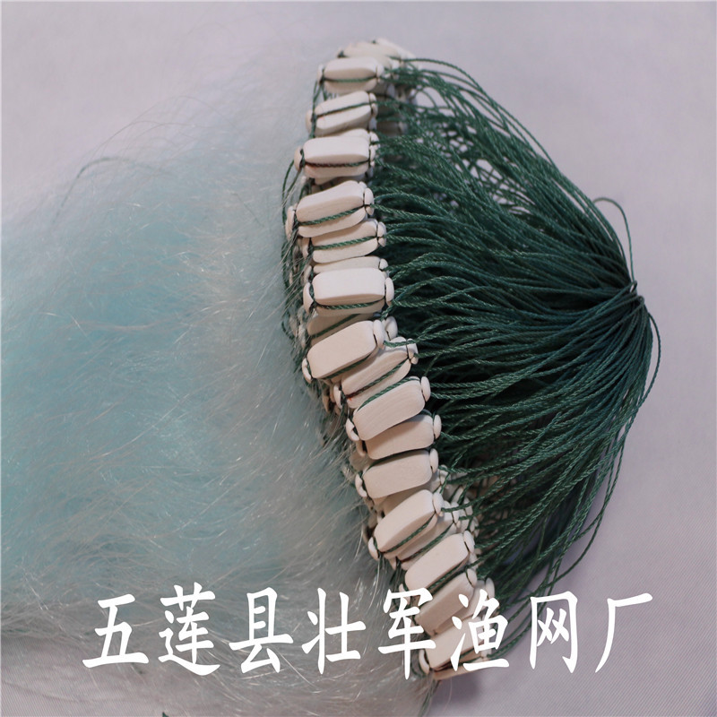 蓝丝渔网 4指 10米高 90米长 粘渔网 鲫鱼网 鲢鱼网 单层渔网沉网|ms