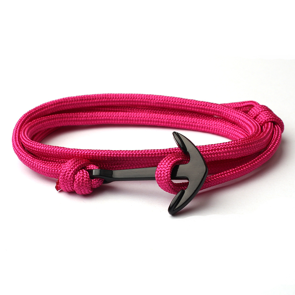 Retro Style Men's Unisex Retro Bracelets Anchor Alloy Braid Handmade Men's Chain Bracelets