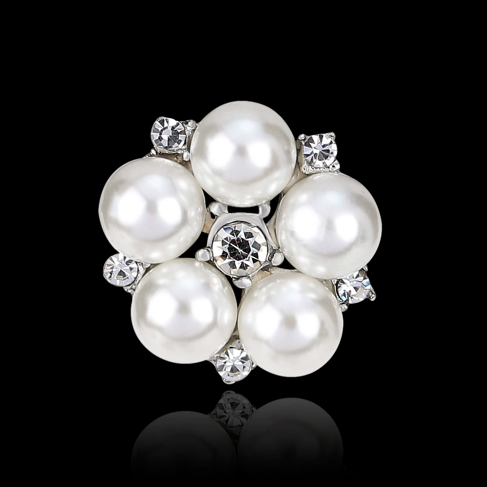 Модная корейская версия Diamond-inlaid Pearl атмосфера, темперамент, цветок на груди, производитель Данлуня