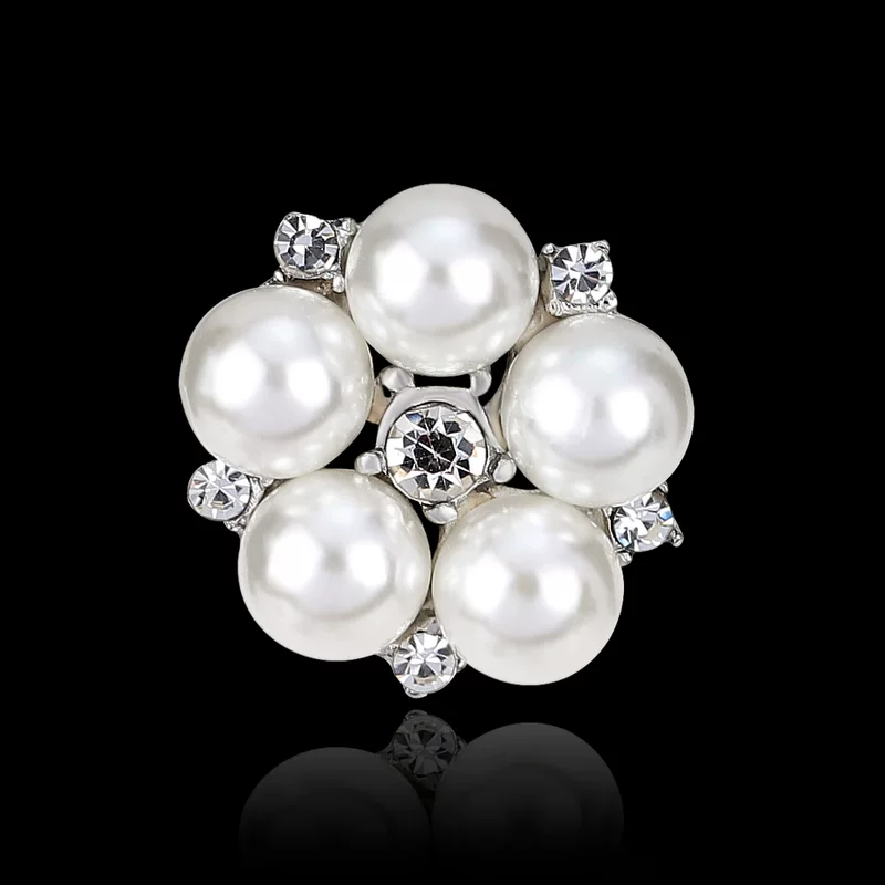 Модная корейская версия Diamond-inlaid Pearl атмосфера, темперамент, цветок на груди, производитель Данлуня