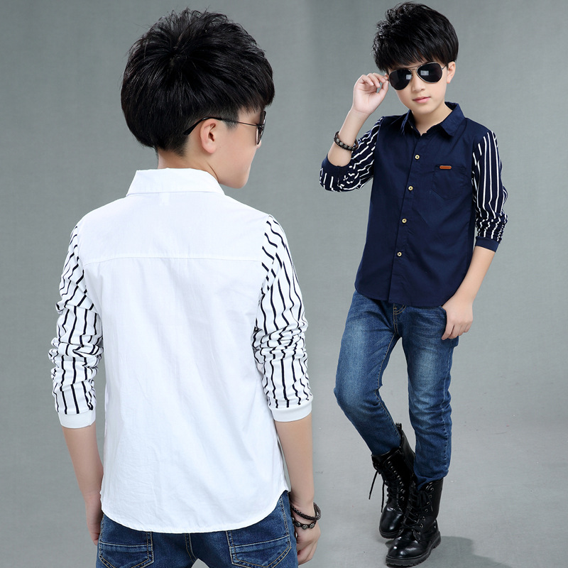 Children's clothing boy's shirt long-sle...