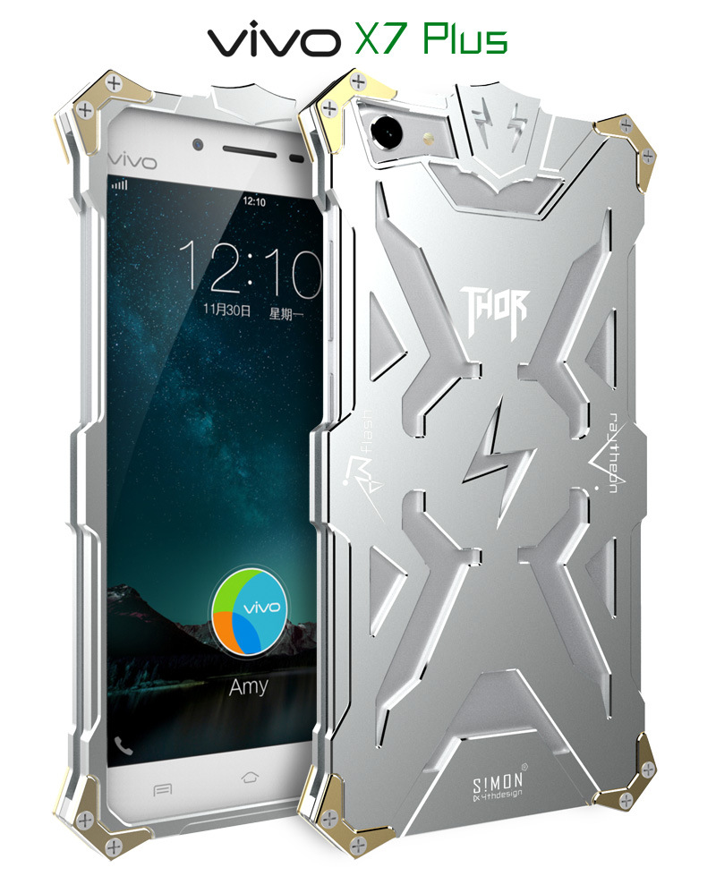 SIMON THOR Aviation Aluminum Alloy Shockproof Armor Metal Case Cover for vivo X7 Plus & vivo X7 