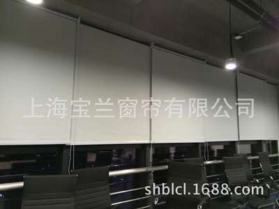 Shanghai Borland make wholesale Blackout roller blinds/Engineering shutter Electric heat insulation curtain Free of charge measure install