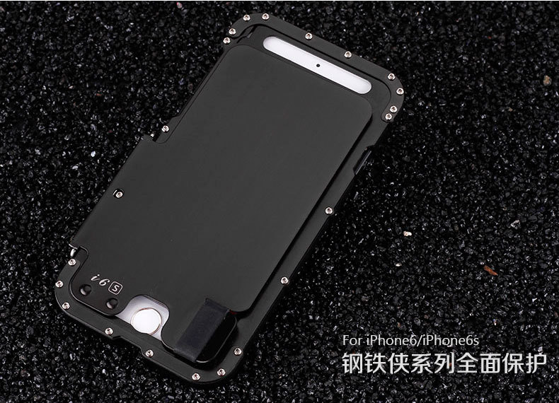 Armor King Iron Man Luxury Shockproof Stainless Steel Aluminum Metal Flip Case Cover for Apple iPhone 6S Plus/6 Plus & iPhone 6