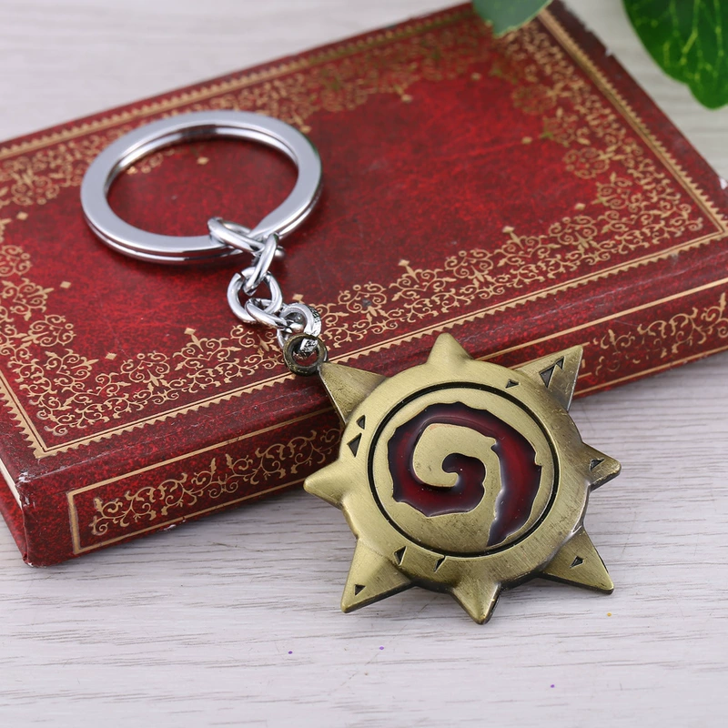 Trò chơi xung quanh Hearthstone Logo Logo Tay đăng túi thẻ kim loại keychain mặt dây chuyền quà tặng