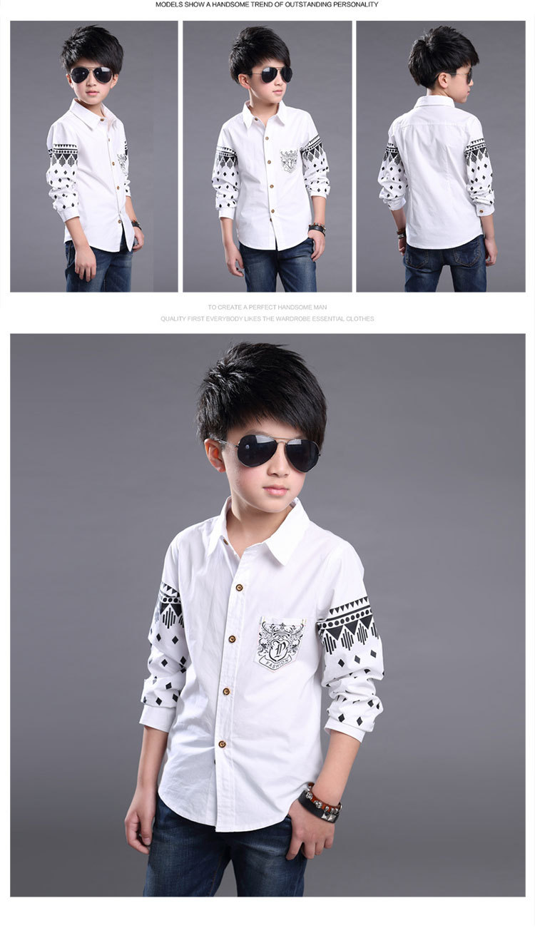 Chemise garcon à manche longue - Ref 2076588 Image 12