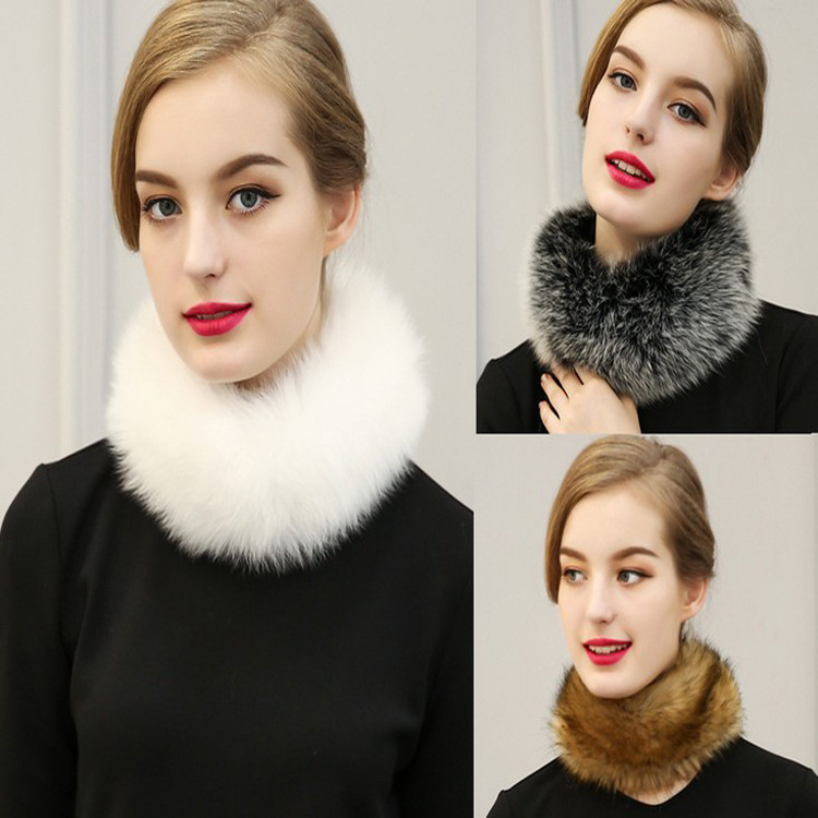 支持定做 2017新款仿狐狸毛皮草女士圍脖  時尚毛領子批發