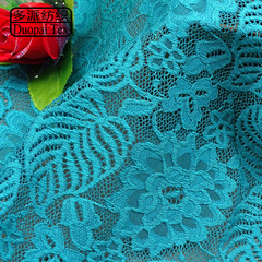 厚款彈力葉子女裙蕾絲面料 壓紗蕾絲輔料法國經編LACE花邊布料