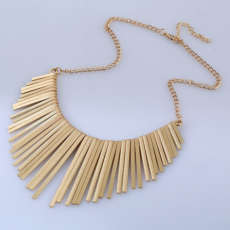 Geometric Pattern Wholesale Jewelry Hip-Hop Exaggerated Geometric Iron Plating Pendant Necklace