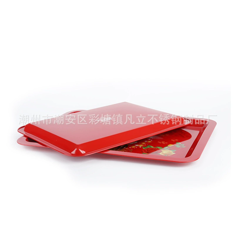 Manufacturers supply Macau Iron Hi celebrate red disk double happy red square festive wedding red pallet