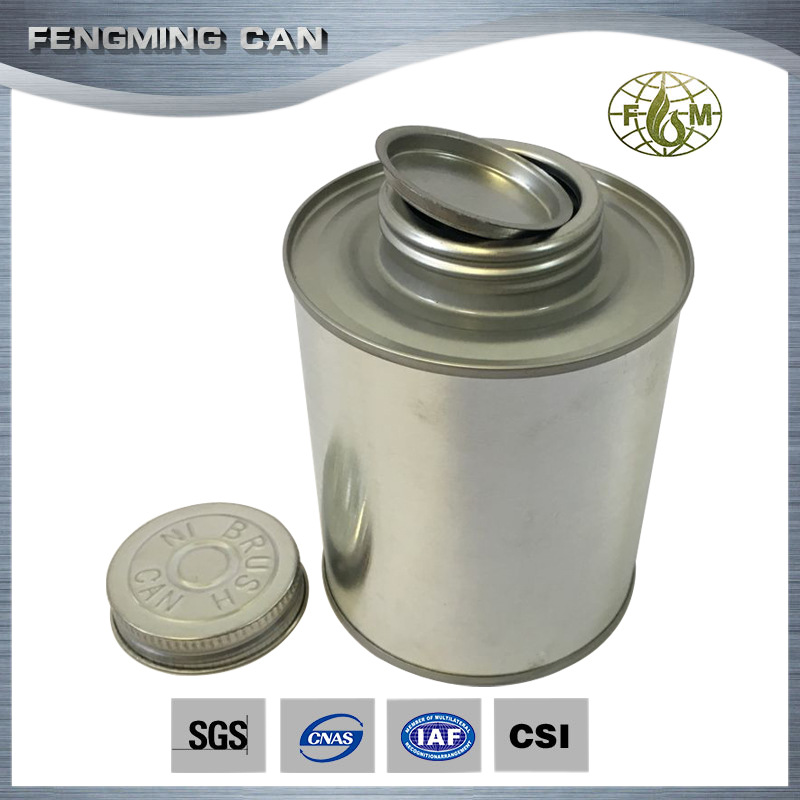 传送带胶水铁罐 圆形500ml密封金属马口铁胶水罐厂家直销