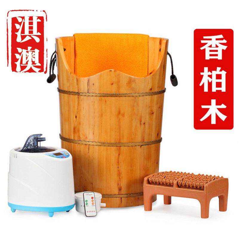 Cedar casks Fumigation barrel Steam barrel traditional Chinese medicine Steaming foot barrels Foot bath bucket Paojiao bucket Foot barrel Wash one's feet