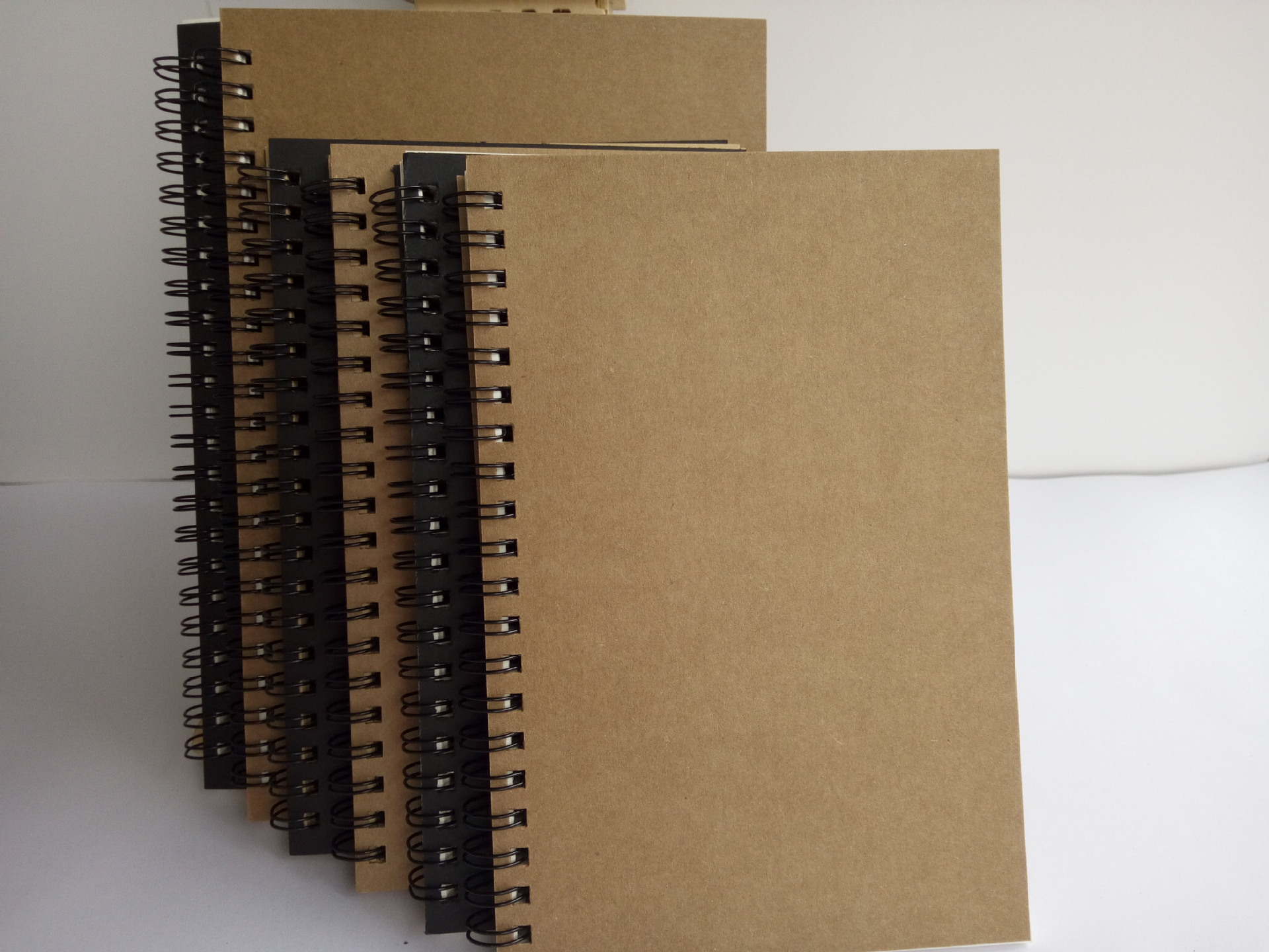 Stock coil book wholesale vintage kraft paper simple blank notepad plain graffiti sketch diary