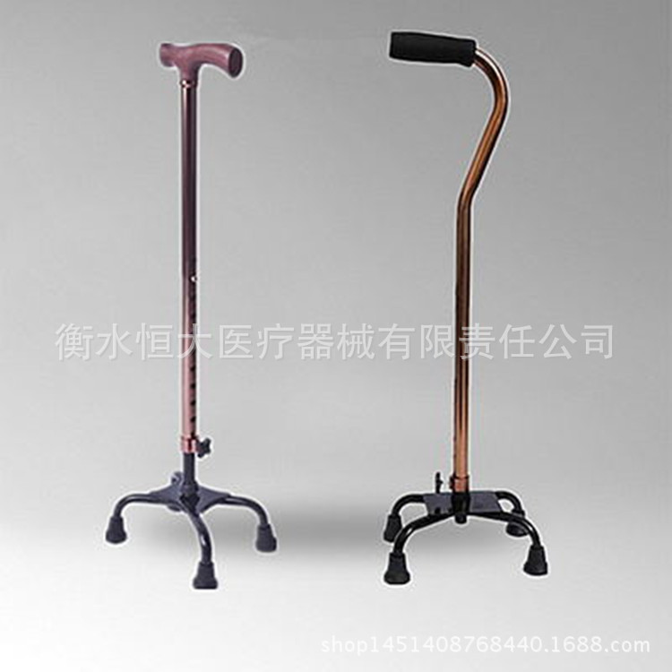 Thickened Four-legged Crutches, Aluminum Alloy Telescopic Four-claw Crutches, Four-corner Walker Crutches For The Elderly