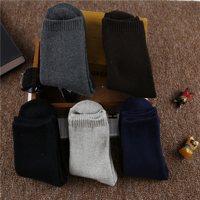 Autumn and winter business affairs man In cylinder motion Deodorant towel Socks Terry socks keep warm thickening Cotton socks wholesale