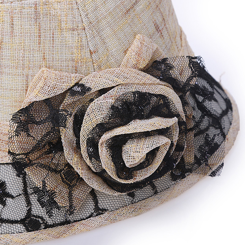 2020 primavera y verano nuevo color Lino coreano moda sol sombrero hermoso encaje cuenca sombrero protección solar moda sombrero