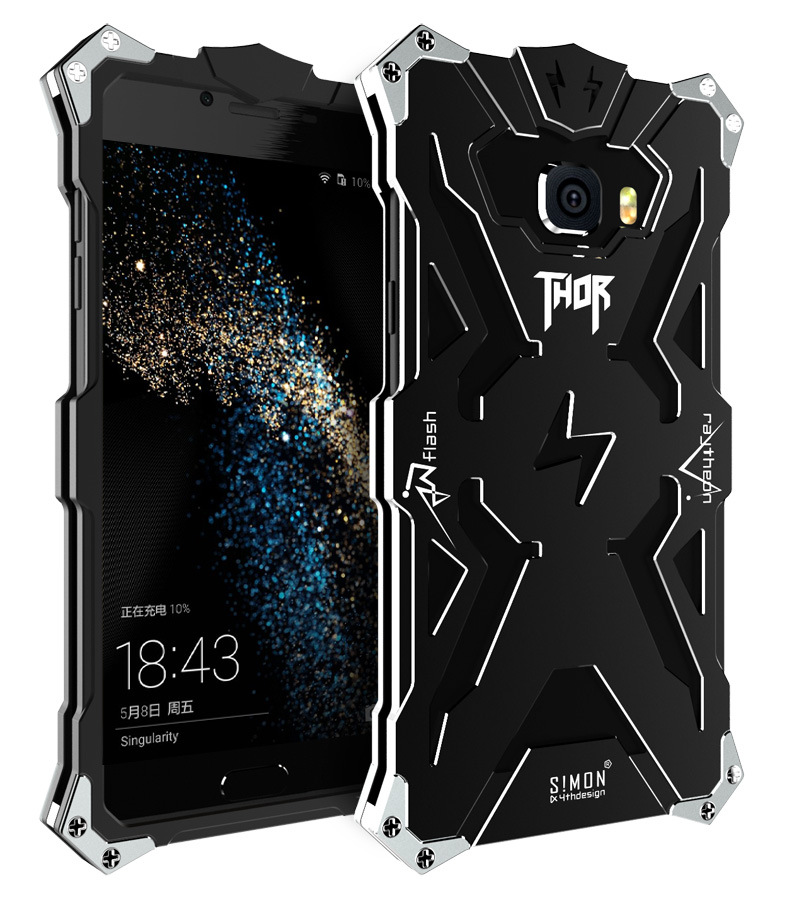 SIMON THOR Aviation Aluminum Alloy Shockproof Armor Metal Case Cover for Samsung Galaxy C5 C5000