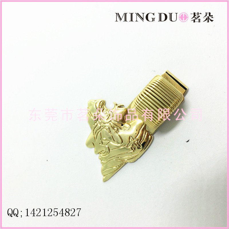 [Mingduo] Little Mermaid Cute Spring Pen Clip, Dual-purpose Metal Two-hole Pen Clip