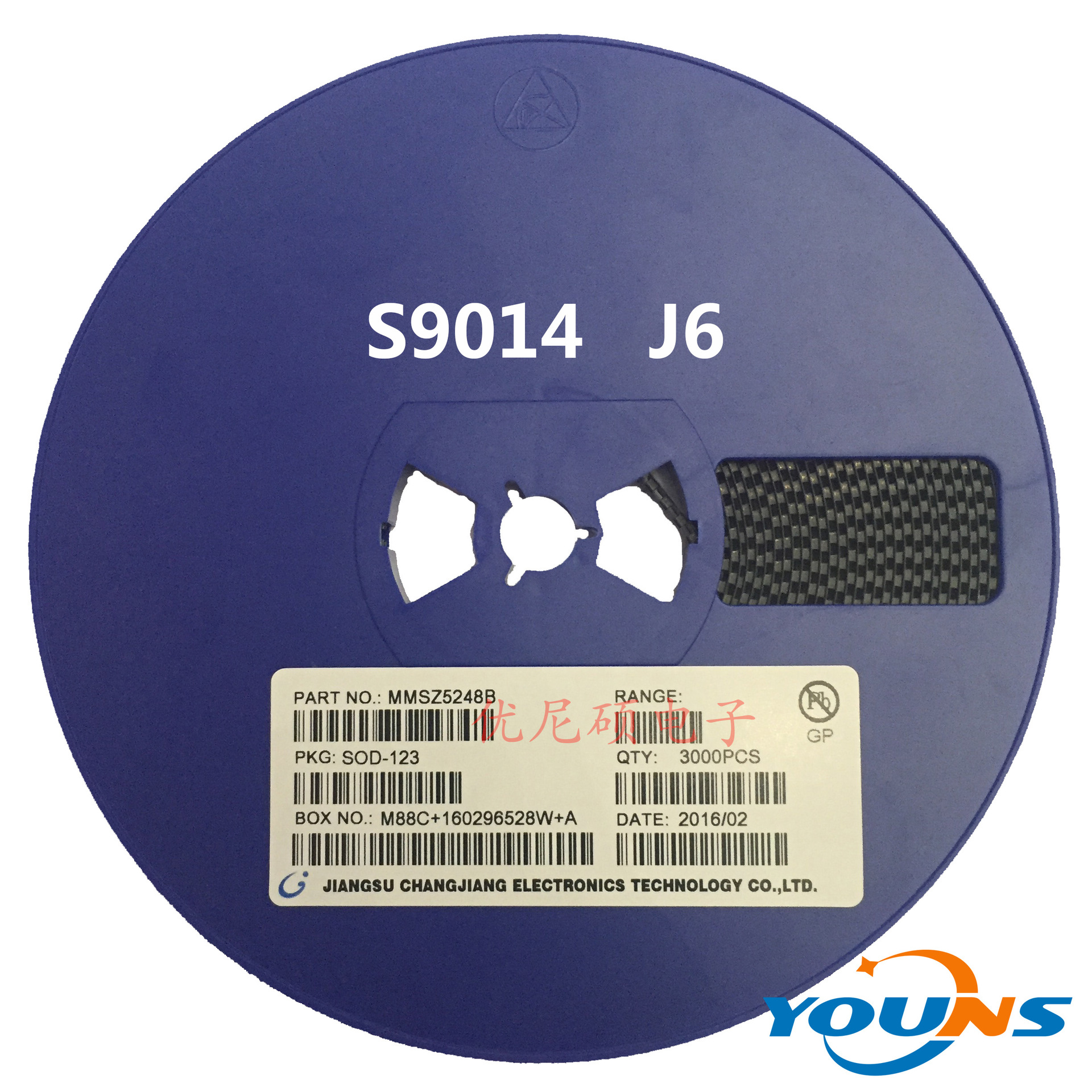 长电 贴片三极管 S9014 MMBT9014LT1G 丝印：J6 SOT-23  全新正品