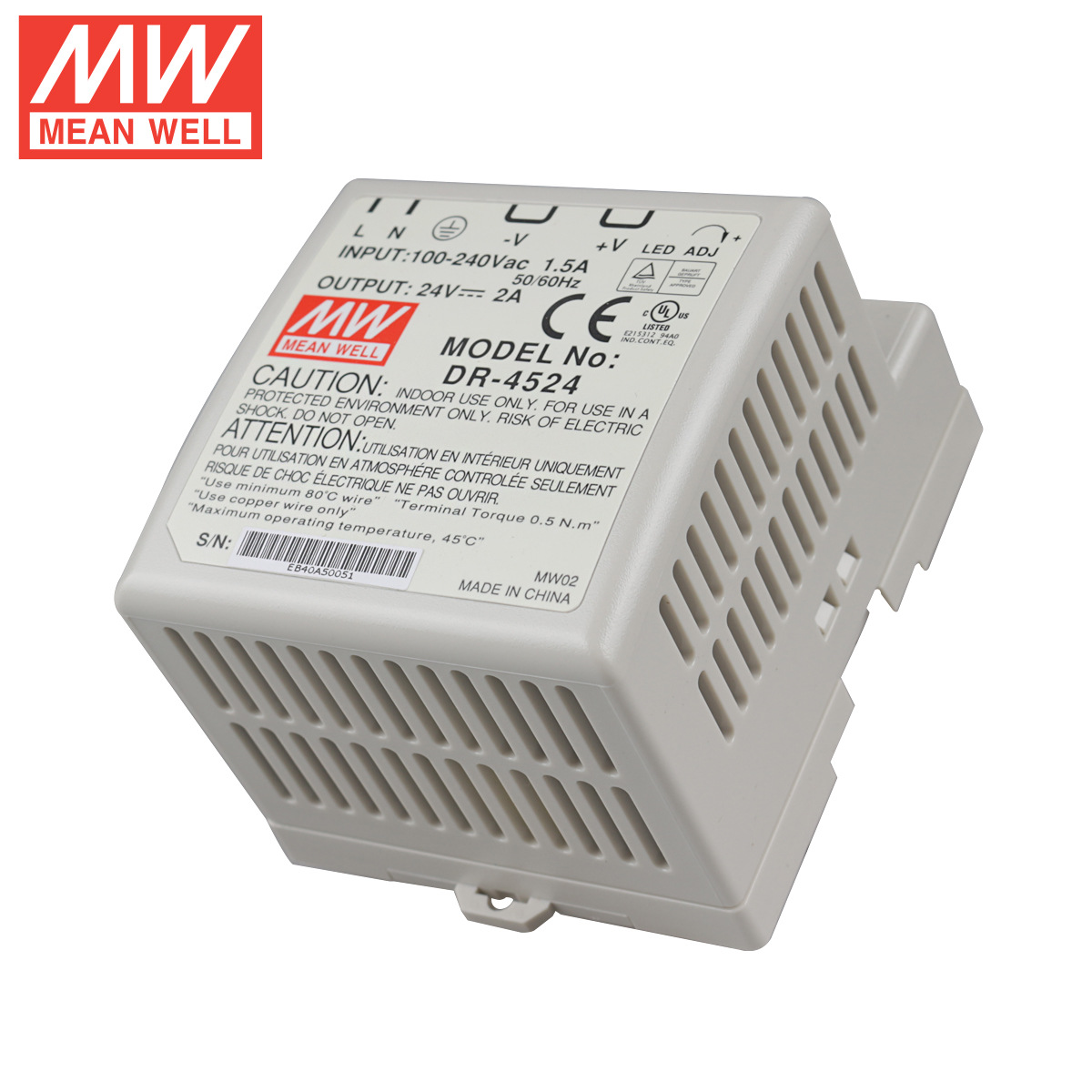 ȫ��ԭװ̨��MEAN WELL��γ�����Դ DR-4524 45W 24V 2A �ֻ�