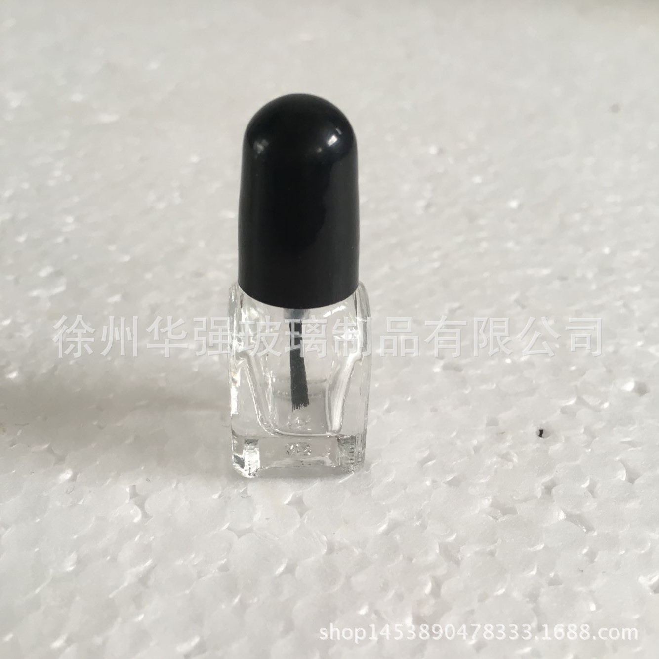 批发FX302-10ML扁椭圆收腰菊花纹透明喷雾香水玻璃空瓶甲油瓶