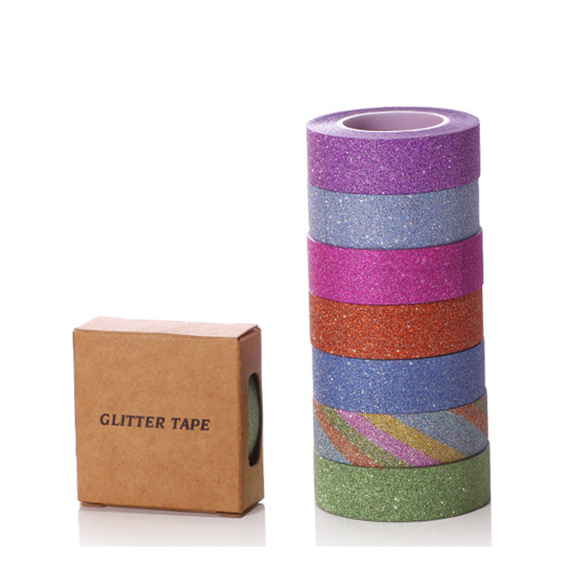 创意DIY胶带金葱粉闪光粉手工亮粉创意装饰手账和纸胶带批发