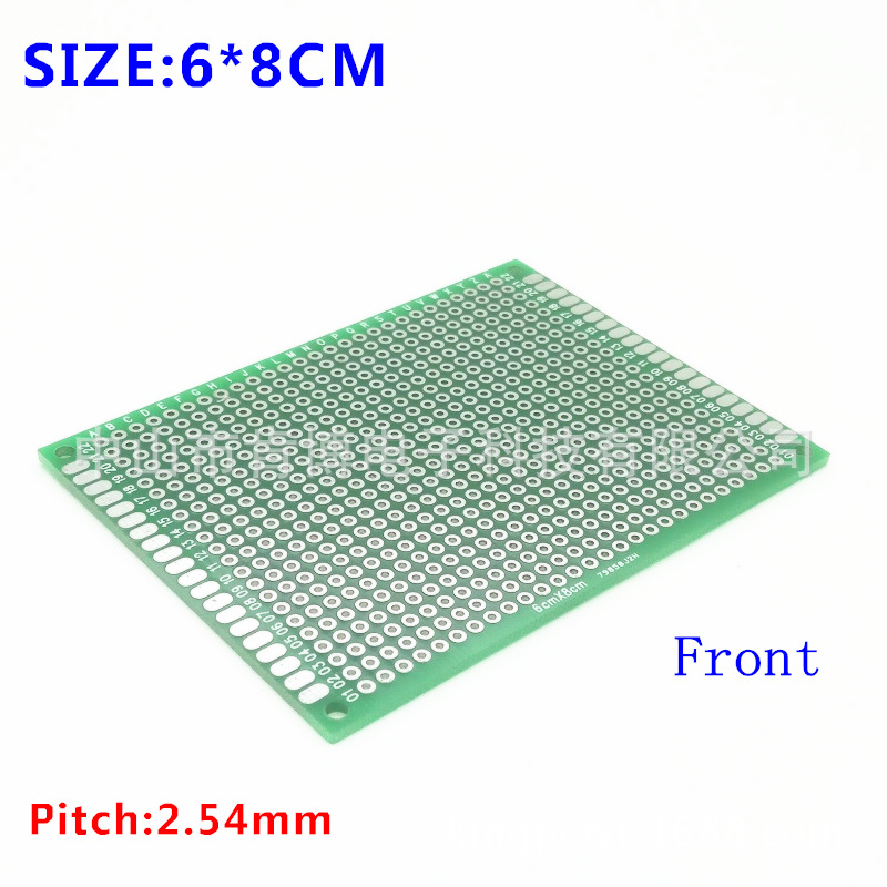 双面万能板 6*8cm 厚度1.6mm 喷锡 玻纤材料 万用 实验板