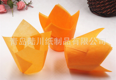 [wholesale]Yi Mei colour Oil proof paper tulips Cup Cake Muffins Mug Fashion Color