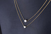 Fashionable necklace, chain for key bag  from pearl heart shaped, accessory, silver 925 sample, wholesale, Korean style