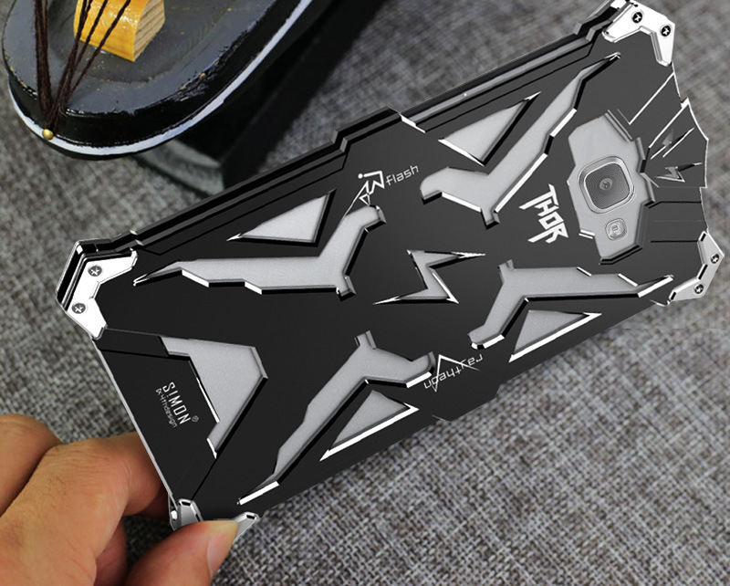 SIMON THOR Aviation Aluminum Alloy Shockproof Armor Metal Case Cover for Samsung Galaxy A7 (2016) A7100 A7108