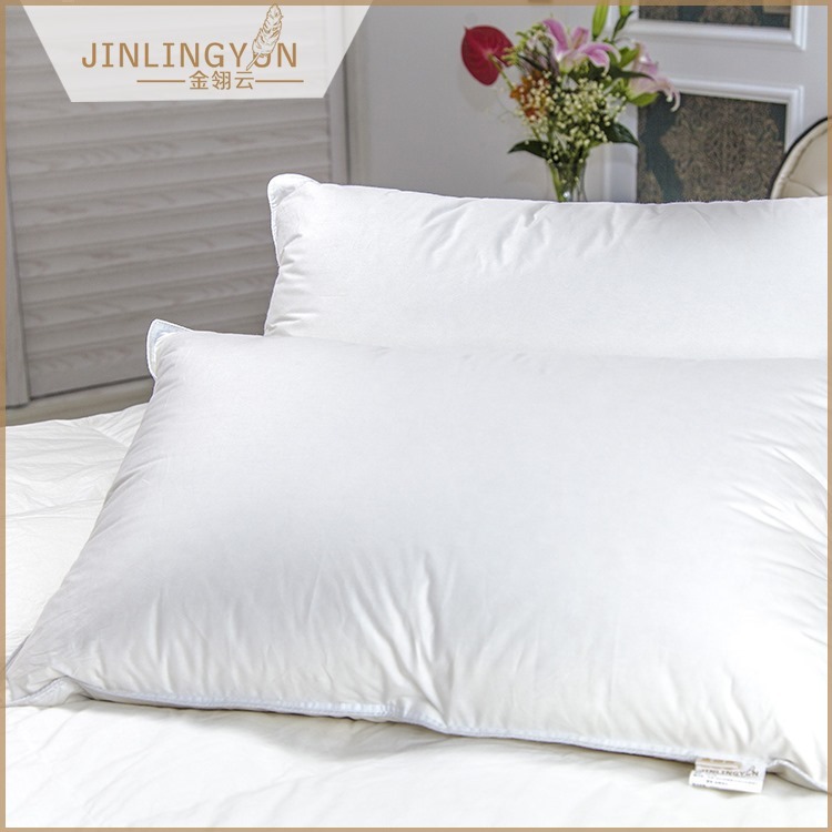 批发羽绒枕头枕芯五星级酒店宾馆保健枕成人护颈枕白鸭绒枕头|ru
