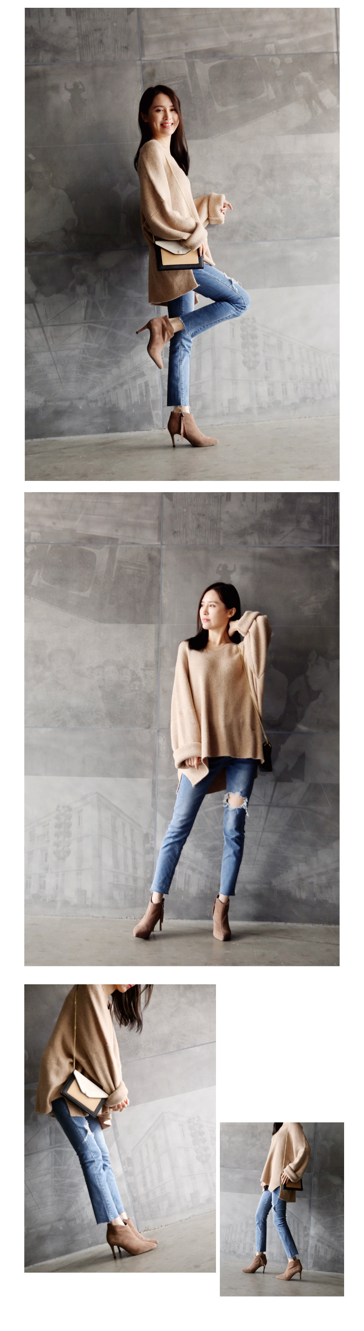 韩版2016秋冬季尖头女靴子粗跟真皮短靴侧拉链牛筋底马丁靴高