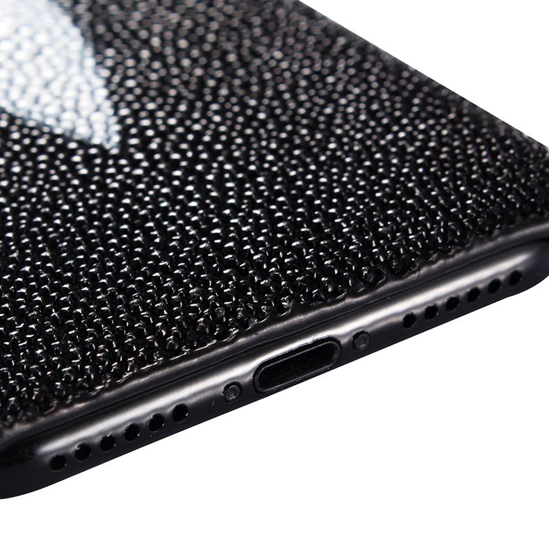 i-idea Luxury Genuine Stingray Skin Leather Hard Back Cover Case for Apple iPhone 7 Plus & iPhone 7