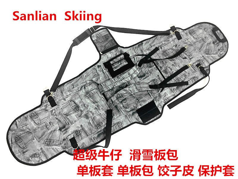 Super Denim veneer board cover dumpling skin ski board bag snow board anti-scratch veneer protective cover factory direct sales Super Denim veneer board cover dumpling skin ski board bag snow board anti-scratch veneer protective cover factory direct sales